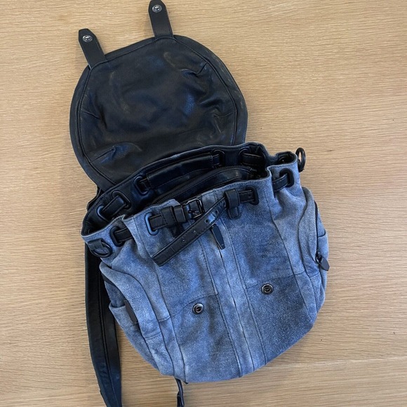Alexander Wang Marti Suede Leather Blue Mini Backpack - Picture 9 of 16